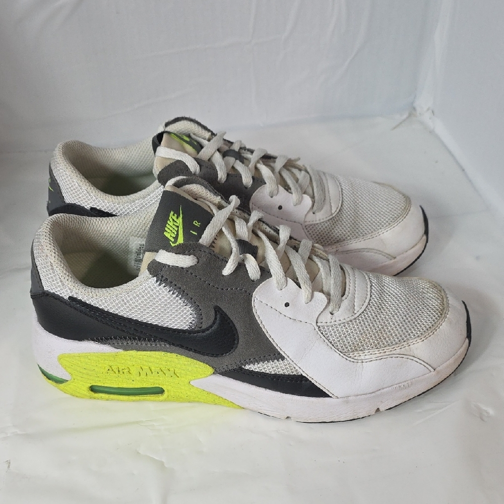 Nike Air Max Excee White Grey Volt 6Y Women  SZ 7